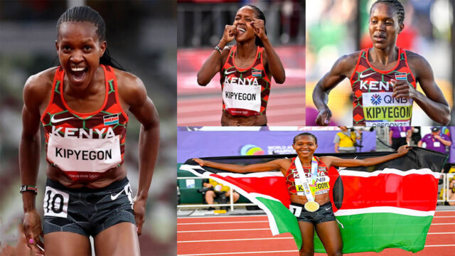 Faith Kipyegon gives Kenya first gold