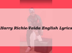 Harry Richie-Vaida English Lyrics Harry Richie-Vaida English Lyrics